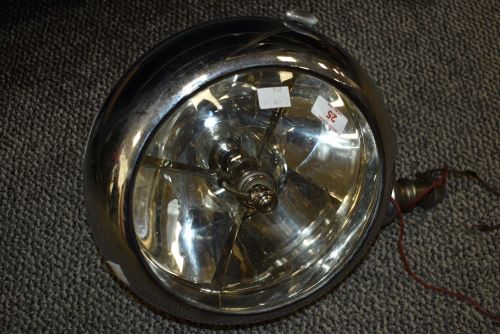 A 1930s Stephen Grebel vehicle spot lamp, having chrome handle fitted to rear, pillar mounted and - Image 2 of 4