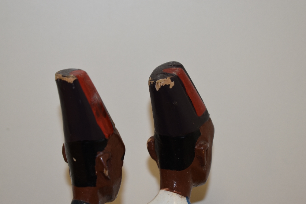 Two 20th Century African painted studies of policemen, each measuring 30cm tall (2) - Image 2 of 2