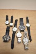 A collection of wristwatches including Rotary, Lorus, Avia and Limit