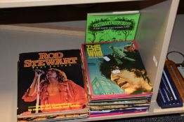 A selection of vintage teenage annuals including Doctor Who, Rod Stewart and Paul McCartney and
