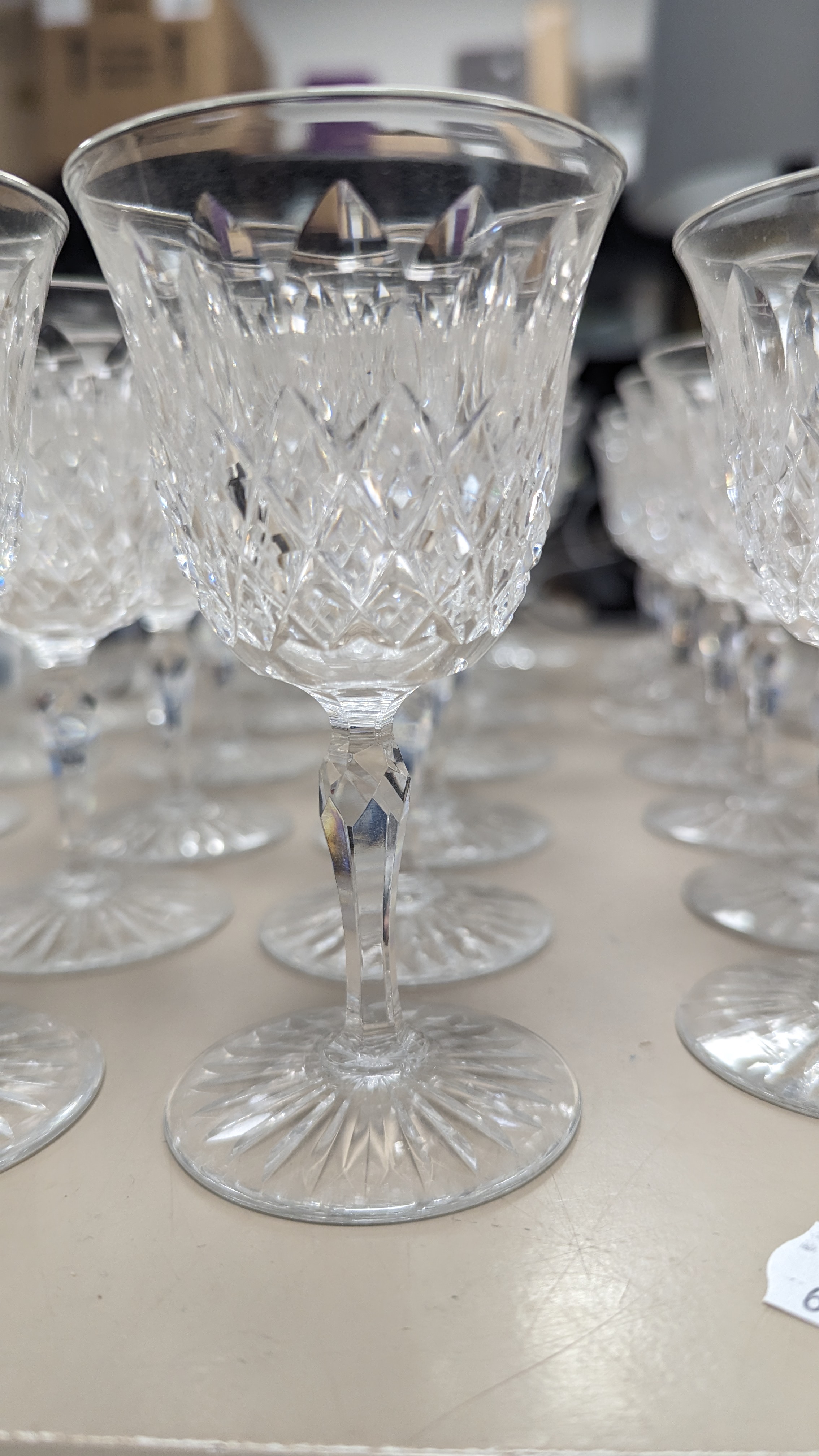 A Suite of Waterford Crystal style glassware including dessert bowls (70 pieces approx). - Image 3 of 3