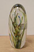 A vintage Strathearn glass paper weight, having modern branched 'Tropics' design.