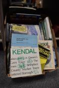 A carton of assorted local interest books including Lake District and Lancashire etc.