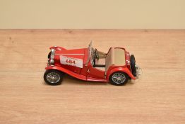 A Franklin Mint 1:24 scale Die-cast, 1948 MGTC Roadster with tag and certificates, in card box