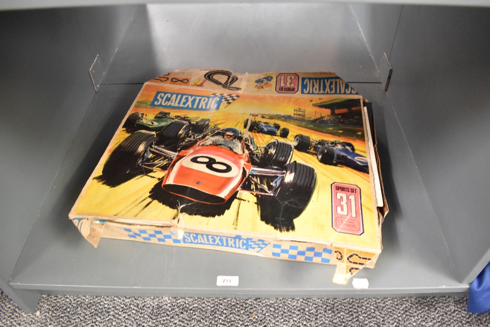A Scalextric Sports Set 31 in original box with internal packaging, both cars present