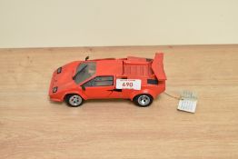 A 1991 Franklin Mint 1:24 scale Die-cast, 1985 Lamborghini Countach 5000S with tag and certificates,