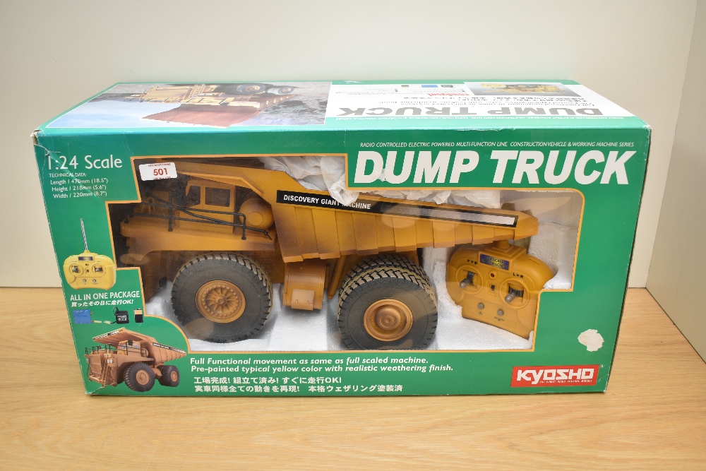 A Kyosho 1:24 scale Remote Control Dump Truck, in original box