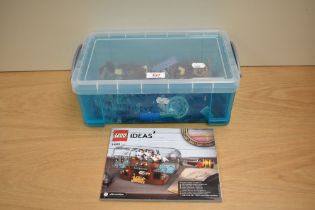 A Lego Ideas 21313 Ship in a Bottle set with instruction booklet, in plastic box, vendor checked for