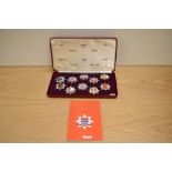 A cased set of Limited Edition London Fire Brigade Historic Badges, 10 in the set, with booklet, Set