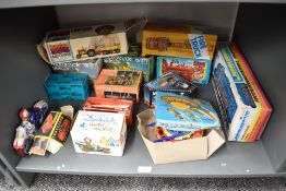A collection of modern Tin Plate Toys including Ne-Kur Ucan Daire, Czechoslovakia Traktor and