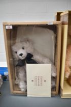 A modern Steiff Limited Edition Bear, 660030 Johann Strauss, Silver Grey 40, Musical plays Blue