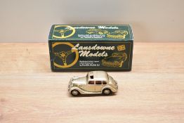 A Lansdowne Models (Brooklin Models) 1:43 scale white metal model, LDM 28 1947 MG Saloon Type YA, in