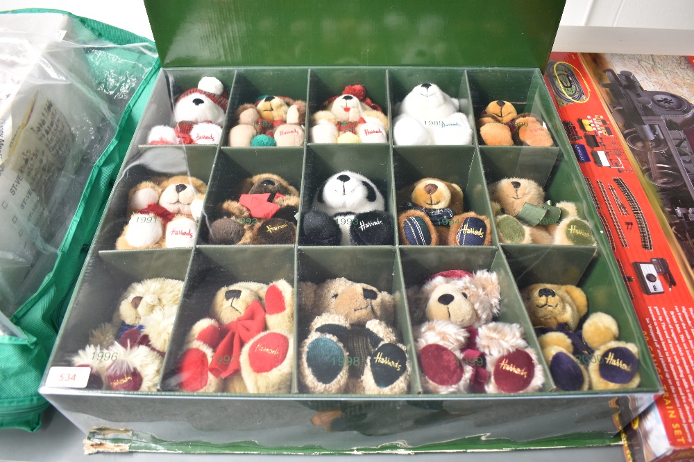 A complete set of Harrods Miniature Year Bears 1986-2000, in original presentation box with outer - Image 2 of 2