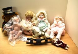 Four Ashton Drake Galleries Collectors Dolls, 92301, 93161, 96291 and 93161 along with a Hamilton