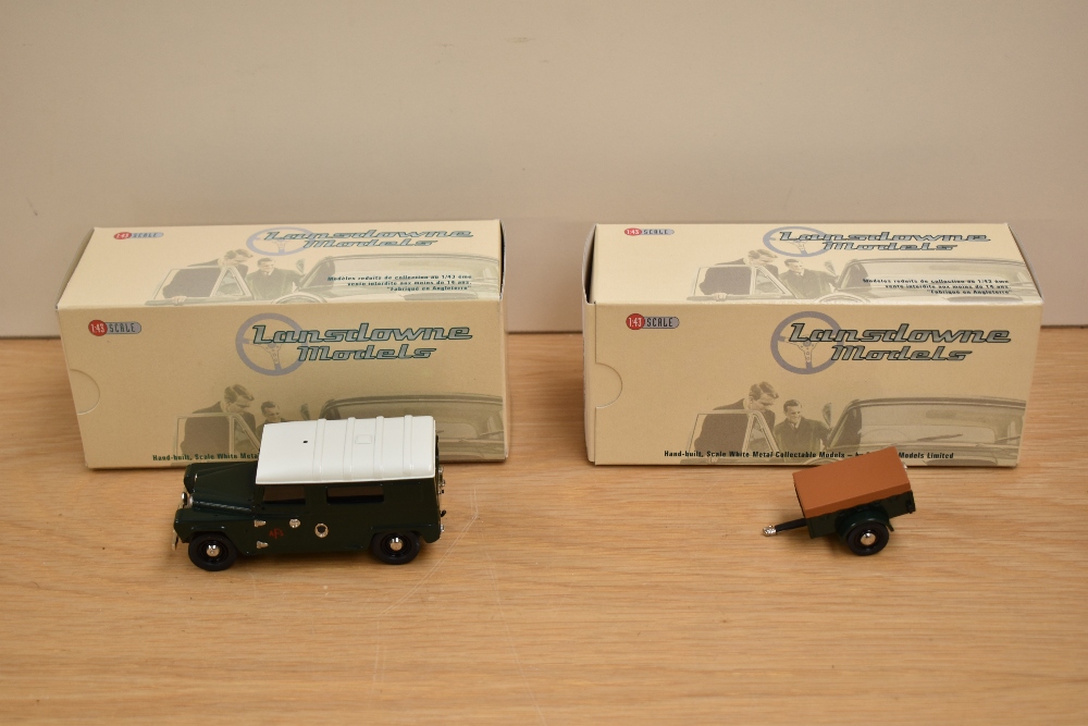 Two Lansdowne Models (Brooklin Models) 1:43 scale white metal models, LDM 40x Set 1965 Austin