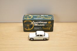 A Lansdowne Models (Brooklin Models) 1:43 scale white metal model, LDM 5A 1957 Rover 75 P4, White,