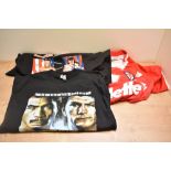 Three Sporting Shirts, England Rugby League bearing 15 signatures and two Ricky Hatton advertising T