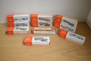 Ten VM Wiking Models HO Scale plastic Wagons, NR51 Truck Trailer with Pipes, NR 58 Car