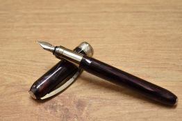 A boxed Visconti Rembrandt converter fill fountain pen in twilight having Visconti steel nib.