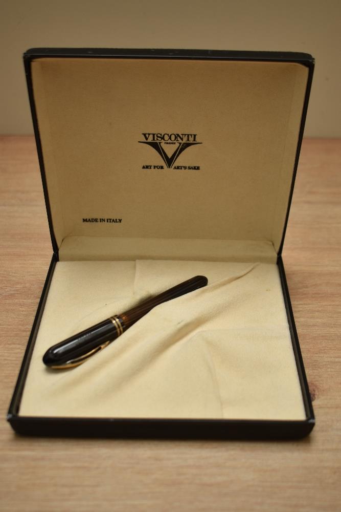 A boxed limited edition Visconti Viscontina pump fill fountain pen No.50/188 in grey striated having - Image 4 of 4