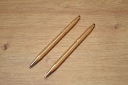 A boxed Cross Classic Century 14kt gold filled ballpoint and propelling pencil set with instructions