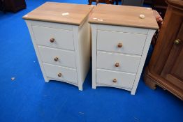 A pair of modern beside chests, approx W50 D39 H79cm (Alstons)