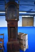 A 19th Century mahogany longcase for clock, no movement or dial