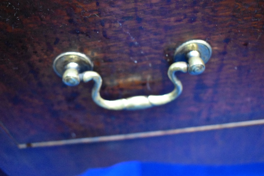 A period oak dresser having delft rack with shelves and cupboards to side , drawers to base on - Image 7 of 7