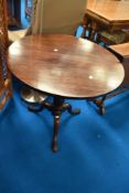 A 19th Century and late mahogany pedestal table, diameter 76cm