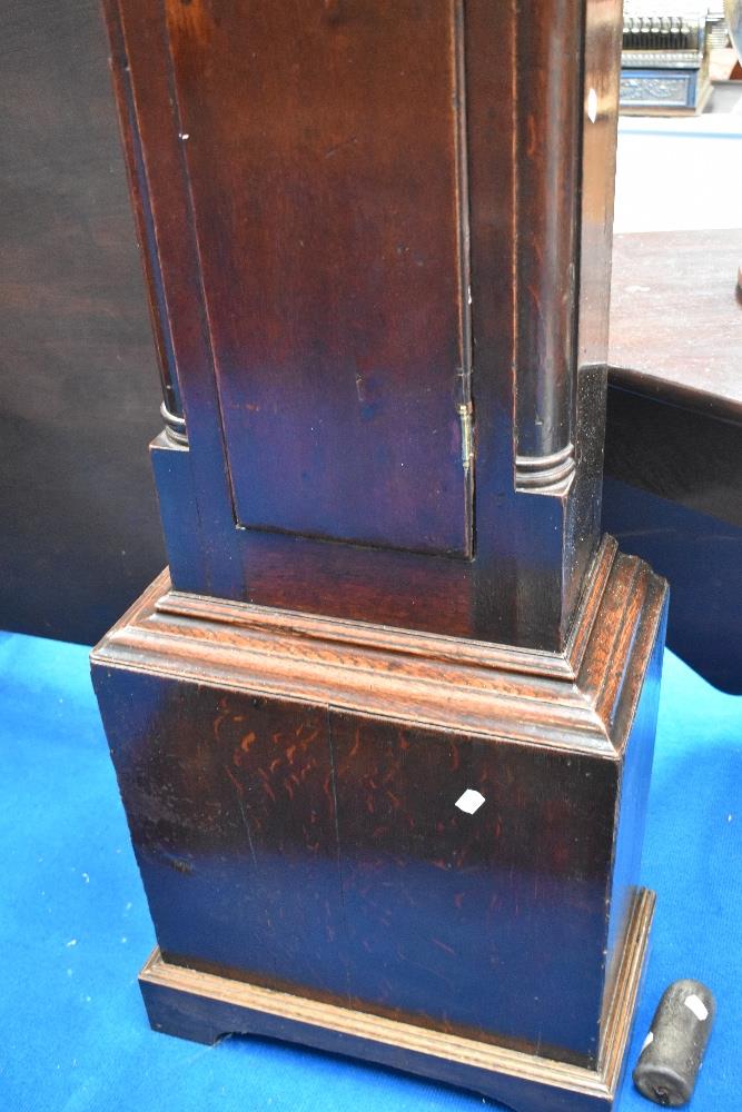 An 18th Century oak long case clock with 30hr movement and brass dial named for Wm Newby, Kendal - Image 2 of 3