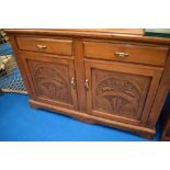 An early 20th Century golden oak bureau, dimensions approx W69 H105 D43cm