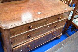 A Victorian mahogany chest of two over two drawers, dimensions approx. W117 D54 H75cm