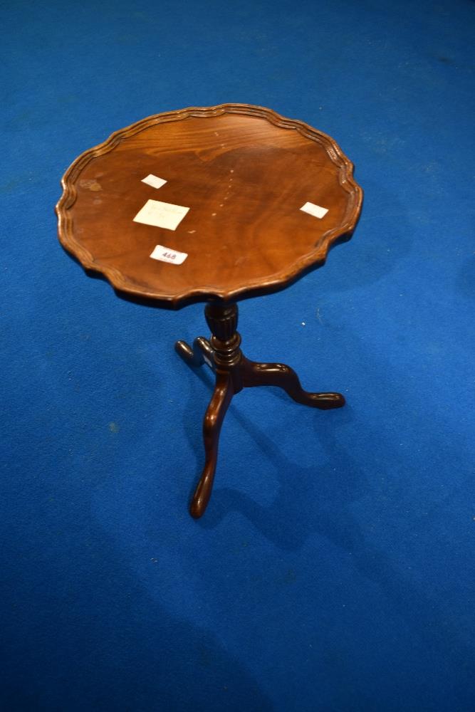 A reproduction wine table, diameter approx 36cm