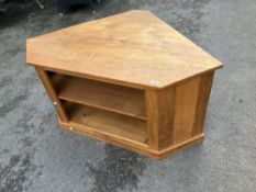 A large oak corner TV unit