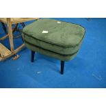 A vintage green velvet dressing table or similar stool