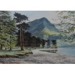 *Lake District Interest - R.W. Lamb (20th Century, British), watercolour, Buttermere and Fleetwith