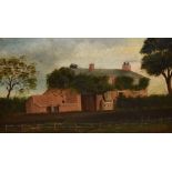 A.Knowles (19th Century, British School), oil on board, A provincial portrayal of a red brick