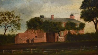 A.Knowles (19th Century, British School), oil on board, A provincial portrayal of a red brick