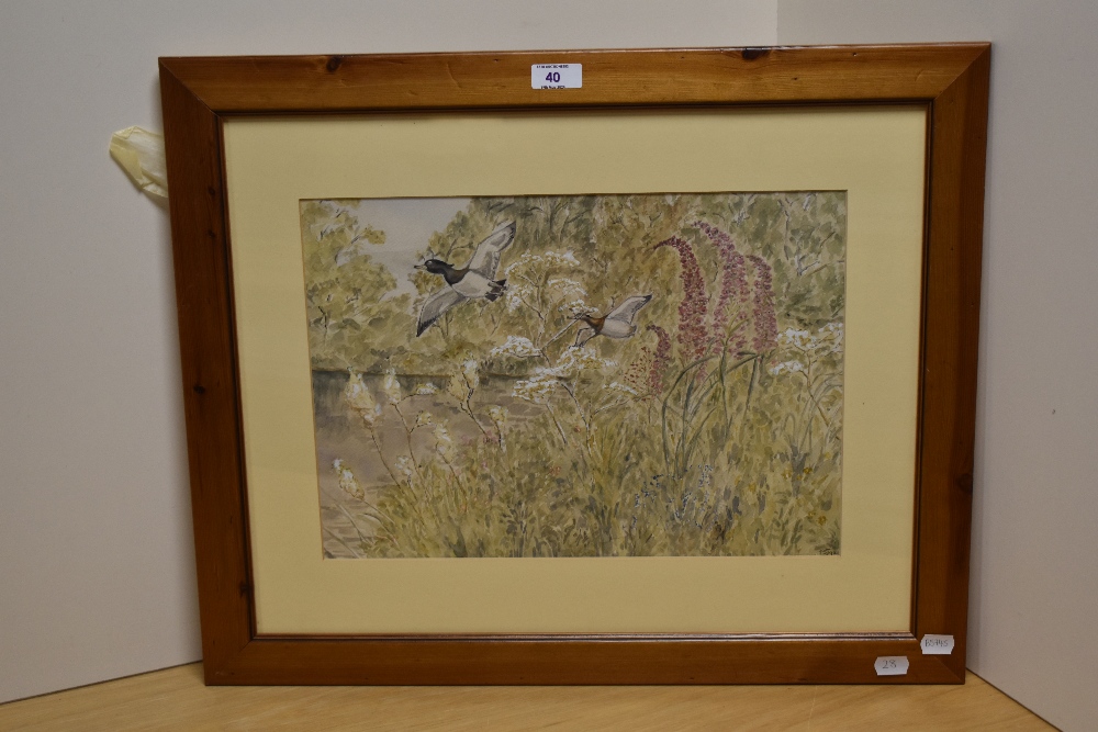 20th Century School, watercolour and gouache, Ducks in flight, signed and dated '92 to the lower - Image 2 of 4