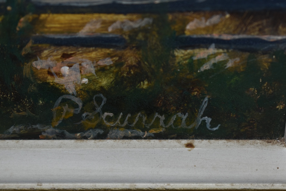 20th Century School, acrylic on canvas, An idyllic winter seascape, signed Rodin to the lower right, - Bild 5 aus 5