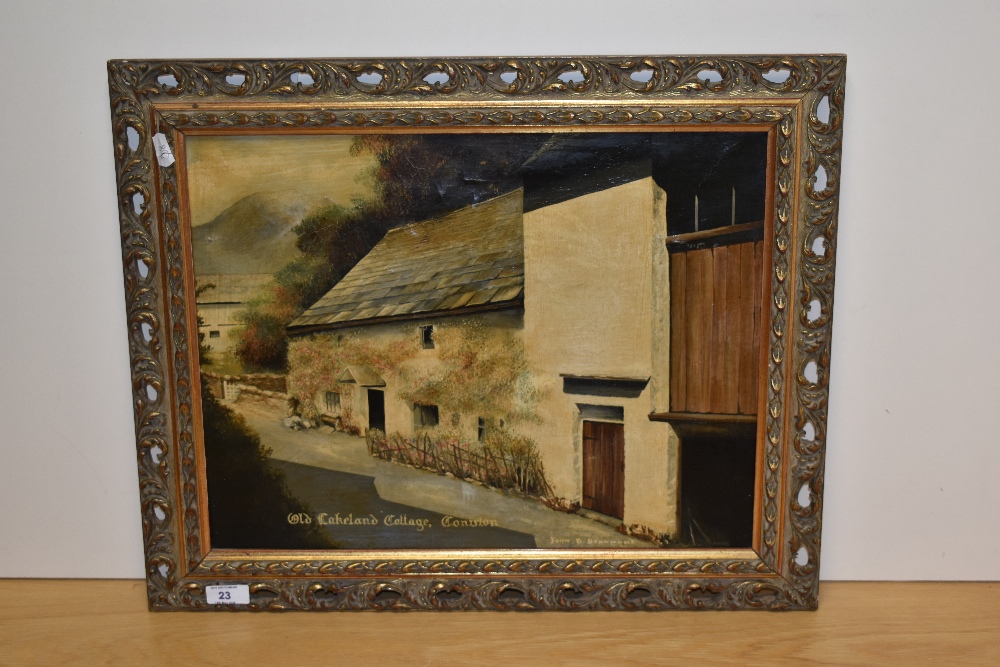 *Local Interest - John D. Beaumont (20th Century), oil on canvas, 'Old Lakeland Cottage, - Image 2 of 4