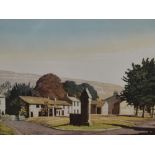 After Simon Bull (b.1958, British), coloured print, 'Arncliffe', Yorkshire Dales, signed and dated