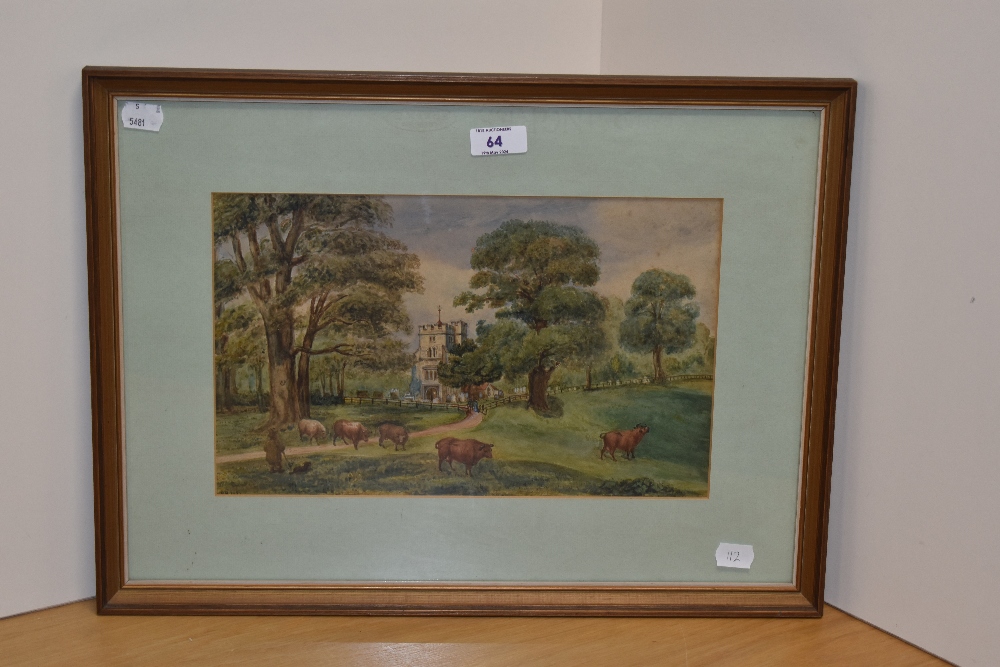 20th Century British School, watercolour, 'Holkham Sheep Shearing', signed and dated indistinctly to - Image 2 of 4
