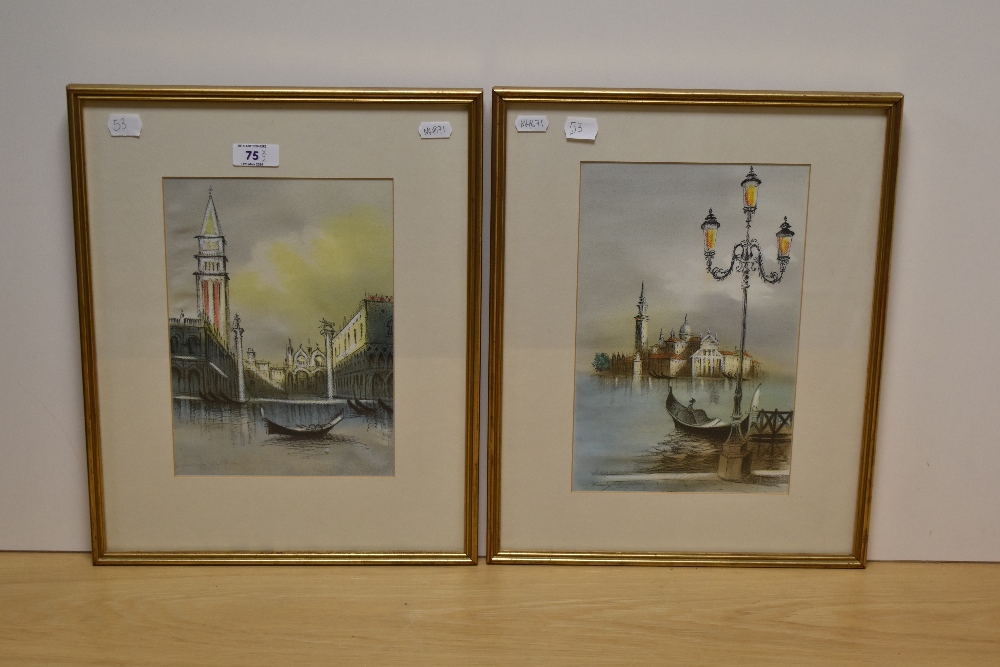 20th Century Italian School, oil on canvas, Two Venetian scenes including a depiction of the - Bild 2 aus 5