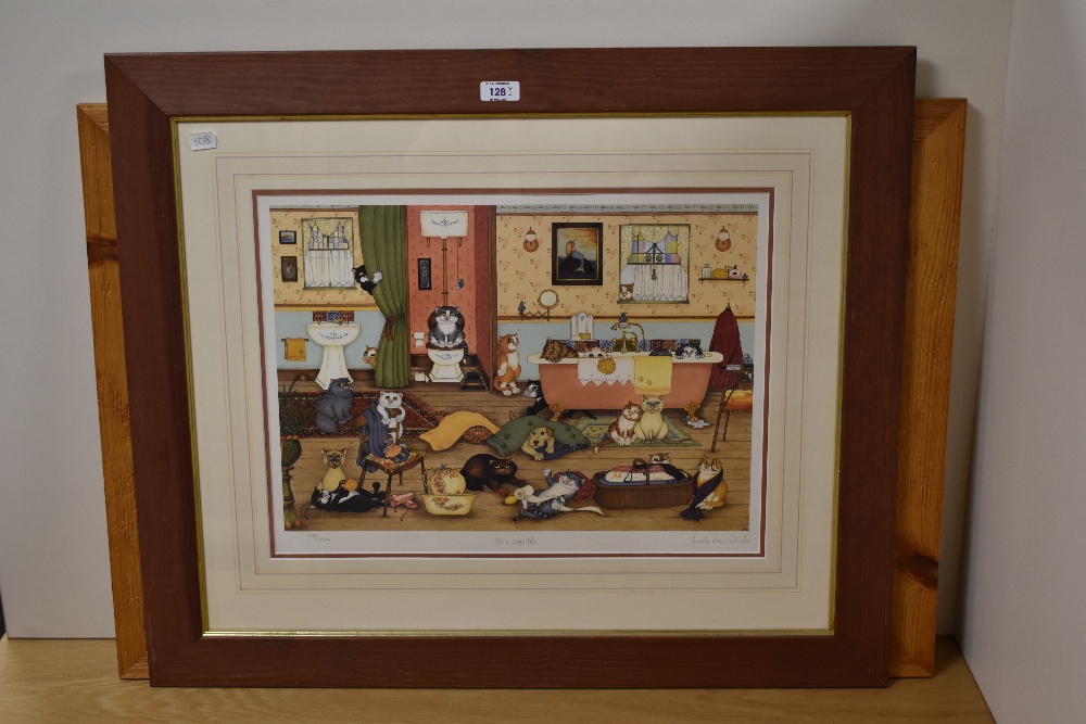 Linda Jane Smith (20th Century, British), Two giclee prints, 'Tom's at the Tate' and 'Tis a Dog's - Image 2 of 5