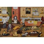 Linda Jane Smith (20th Century, British), Two giclee prints, 'Tom's at the Tate' and 'Tis a Dog's