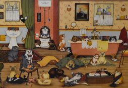 Linda Jane Smith (20th Century, British), Two giclee prints, 'Tom's at the Tate' and 'Tis a Dog's