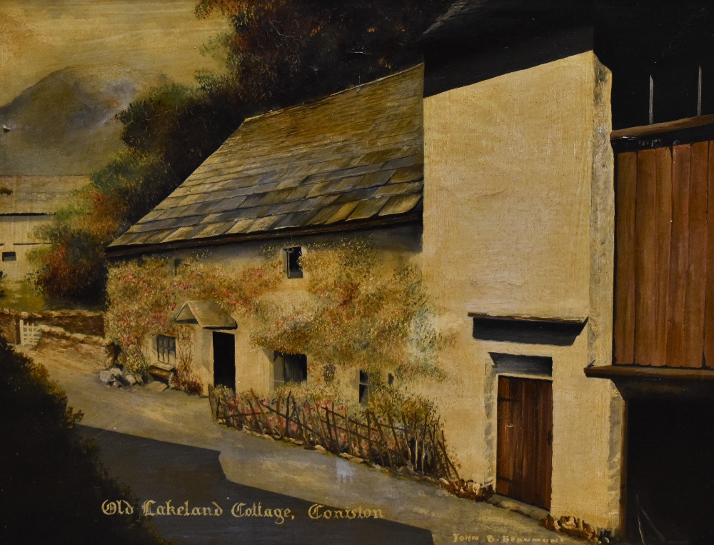 *Local Interest - John D. Beaumont (20th Century), oil on canvas, 'Old Lakeland Cottage,