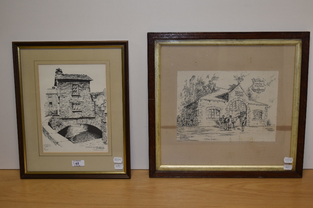 *Local Interest - 20th Century School, monochrome print, 'The House on the bridge, Ambleside', - Bild 2 aus 6