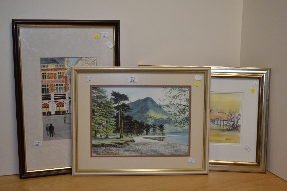 *Lake District Interest - R.W. Lamb (20th Century, British), watercolour, Buttermere and Fleetwith - Image 2 of 5